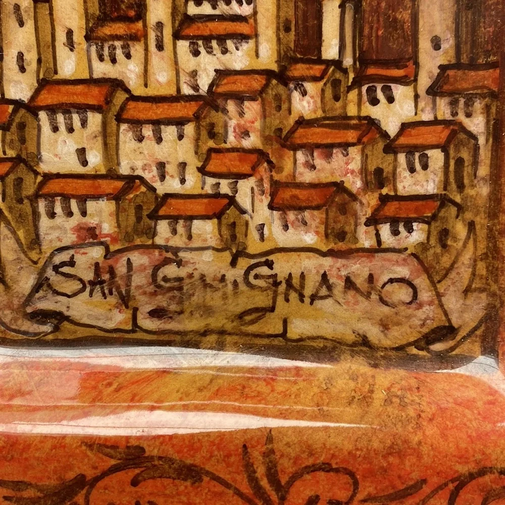 Decorative hanging pottery dish (by Assuntini)